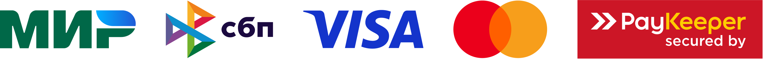 МИР, Visa, MasterCard, PayKeeper